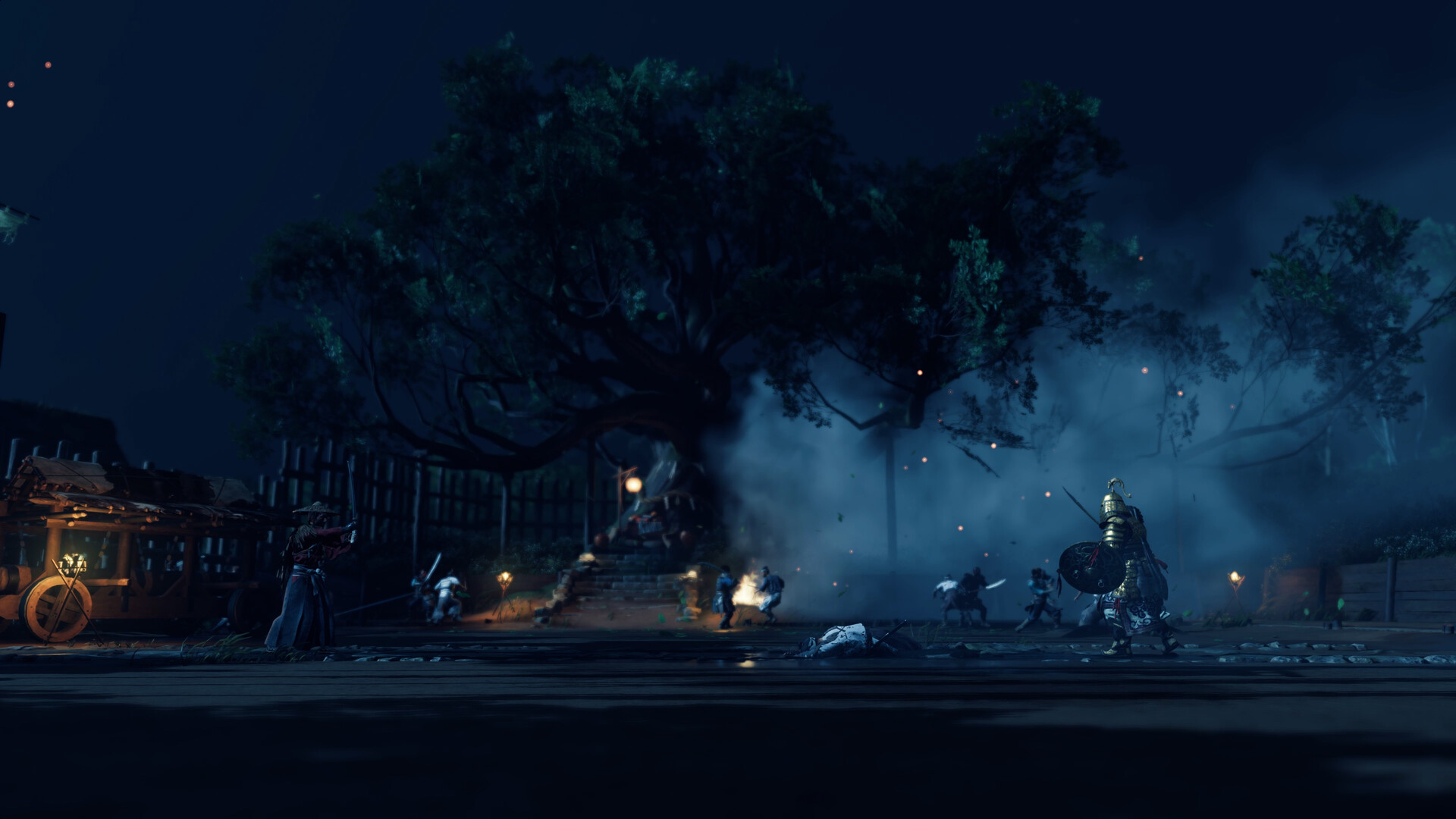 Ghost of Tsushima gameplay scene